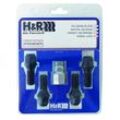 HR Radbolzen Felgenschloss-Set M14 x 1,5 28 mm schwarz/black Radschraube schwarz B1452801KEY4