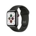 Apple Watch Series 5 (2019) GPS + Cellular 40 mm - Rostfreier Stahl Space Schwarz - Sportarmband Schwarz