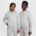 CR7 Club Fleece Fußball-Hoodie für ältere Kinder - Grau