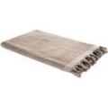 Hamamtuch FROTTIER 2in1 beige braun, funktionaler Stoffmix, 100% Baumwolle, 90 x 190 cm