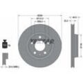 TEXTAR Bremsscheibe PRO+ vorne rechts links innenbelüftet 280mm für SKODA VW SEAT AUDI JZW615301Q 8E0615301P 8E0615301D 92083505