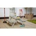 Alpha Kinder Picknicktisch XL - Teak / Silber (Gestell) - 177 x 161 x 73 / 45 cm - aus Kiefer / Fichte