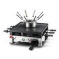 Solis Fondue und Raclette Grill 1200W 8 Personen Fonduetopf