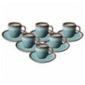 like. by Villeroy & Boch Kaffeetassen mit Untertassen Lave 190 ml 6er Set