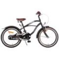 Volare Black Cruiser Kinderfahrrad 18 Zoll Mädchen Jungen 4 - 7 Jahre Kinder Fahrrad 104 - 116 cm mit Rücktrittbremse