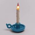 SELETTI Grimm Bugia Dekotischlampe Kerzenform blau