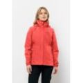 Outdoorjacke JACK WOLFSKIN "STORMY POINT 2L JKT W" Gr. L (42/44), rot (vibrant, rot), Damen, Obermaterial: 100% Polyester, Jacken