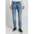 Slim-fit-Jeans BLEND "JET MULTIFLEX" Gr. 30, Länge 32, blau (denim bleach blau) Herren Jeans