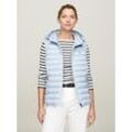 Steppweste TOMMY HILFIGER "LW PADDED GLOBAL STRIPE VEST" Gr. S (36), blau (breezy blau), Damen, Web, Obermaterial: 100% Polyester. Wattierung: 100% Daunen, unifarben, Westen, mit Elastic-Band