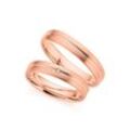 Trauring PHÖNIX "Schmuck Geschenk Gold 333 Ehering LIEBE versch. Varianten" Fingerringe Gr. 49, ohne Brillant, Roségold 333, 4,0 mm, rosegold (roségoldfarben) Made in Germany, wahlweise mit oder ohne Brillant