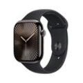 Apple Watch Series 10 46 mm Titan (GPS+Cellular) Sportarmband S/M schwarz, schiefer