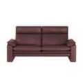 erpo just relax Ledersofa mit Relaxfunktion JR960 Bari ¦ rot ¦ Maße (