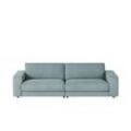 Jette Home Sofa Cord Sila ¦ blau ¦ Maße (cm): B: 250 H: 85 T: 127