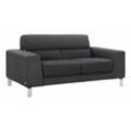 2,5-Sitzer CALIA ITALIA "Simon, hoher Sitzkomfort, modern und elegant, italienisches Designsofa", schwarz, B:202cm H:81cm T:94cm, Leder SORRENTO - 100% Leder, Leder BULL - 100% Leder, Sofas, in zwei Lederqualitäten