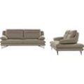 3-Sitzer CALIA ITALIA "Cezanne modern, elegant und bequem, aufwendige Detailverarbeitung", beige (44 beige), B:215cm H:90cm T:96cm, Sofas, wahlweise mit Sitztiefenverstellung