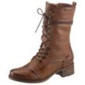 Schnürstiefel MUSTANG SHOES Gr. 36, braun (cognac, used) Damen Schuhe mit praktischem Innenreißverschluss Bestseller