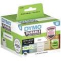 DYMO 2112285 Etiketten Rolle 89 x 25 mm Polypropylen-Folie Weiß 700 St. Permanent haftend Universal-Etiketten, Adress-Etiketten