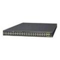 PLANET GS-4210-48P4S - Switch - managed - 24 x 10/100/1000 (PoE+) + 4 x Fast Ethernet/Gigabit SFP - Desktop, an Rack montierbar - PoE+ (440 W)