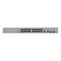 Zyxel GS1350-26HP - Switch - Smart - 24 x 10/100/1000 (PoE+) + 2 x Combo Gigabit SFP (Uplink) - Desktop, an Rack montierbar - PoE+ (375 W)