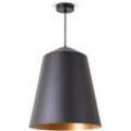 Paco Home - Pendelleuchte Wohnzimmer Hängelampe Esstisch Küche Lampenschirm Industrial Pendelleuchte - Schwarz, Gold (Ø36.5 cm)