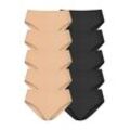 Jazz-Pants Slips PETITE FLEUR Gr. 32/34, schwarz (beige, schwarz) Damen Unterhosen aus elastischer Baumwolle