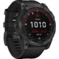 Smartwatch GARMIN "FENIX 7X SOLAR", grau (dunkelgrau, schwarz), Smartwatches