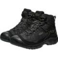 Wanderschuh KEEN "TARGHEE IV MID WP", Gr. 44, schwarz (triple schwarz), Leder, Textil, sportlich, Schuhe, wasserdicht