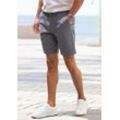 Chinoshorts JOHN DEVIN "regular-fit" Gr. 32, N-Gr, grau, Herren, Web, Obermaterial: 98% Baumwolle, 2% Elasthan, unifarben, Hosen, Oxford Shorts aus elastischer Baumwolle