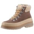 Winterboots GANT "Wintly" Gr. 37, grau (taupe, beige) Damen Schuhe Hiking Boot, Trekking Schnürstiefel mit wertiger Lederinnensohle