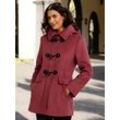 Langjacke INSPIRATIONEN Gr. 44, rot (kirsche), Damen, 70% Polyester, 30% Wolle, Jacken