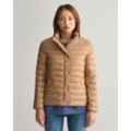 Steppjacke GANT "LIGHT DOWN JACKET" Gr. XXL, grün (warm khaki) Damen Jacken Wasserabweisend, leichte Steppjacke, regenabweisend