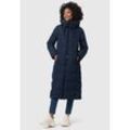 Winterjacke MARIKOO "Nadeshikoo XIV", Damen, Gr. 5XL, blau (navy), Obermaterial: 100% Polyester; Innenmaterial: 100% Polyester; Fütterung & Wattierung: 100% Polyester, Jacken, extra langer Winter Mantel gesteppt