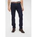 Stretch-Jeans WRANGLER "Greensboro" Gr. 36, Länge 34, blau (blau, schwarz) Herren Jeans Regular Straight fit