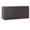 Auflagenbox Holzoptik Woody 120 x 57 x 46cm braun