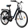 Z505 E Bike Damen 26 Zoll Pedelec 150 - 185 cm Elektrofahrrad Damenfahrrad retro Tiefeinsteiger