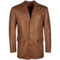 Lederjacke JCC "Armando", Herren, Gr. 46, braun (cognac), Obermaterial: 100% Leder / Futter: 100% Polyester, mit Knopf, Jacken