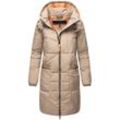 Steppmantel NAVAHOO "Bliblablubb 14" Gr. L (40), grau (taupe), Damen, Obermaterial: 100% Polyester (recycelt), Futter: 100% Polyester (recycelt), Ärmelfutter: 100% Polyester (recycelt), Wattierung: 100% Polyester, Mäntel, Warmer gesteppter Damen Mantel aus recyceltem Polyester