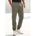 Jogger Pants JOHN DEVIN "Jogg Pants", Herren, Gr. S (44/46), N-Gr, grün (khaki), Web, Obermaterial: 97% Baumwolle, 3% Elasthan, unifarben, casual, bequem lang, Hosen, aus elastischer Baumwoll-Qualität