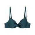 Triumph - Bikini Top gefüttert - Dark blue 40B - Madras - Bademode für Frauen