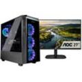 E (A bis G) CAPTIVA Gaming-PC-Komplettsystem "Advanced Gaming R75-528 TFT Bundle" Computer-Komplettsysteme Gr. Microsoft Windows 11 Home (64 Bit), 32 GB RAM 1000 GB SSD, schwarz