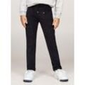 Cordhose TOMMY HILFIGER "CORDUROY PANT", Jungen, Gr. 10 (140), N-Gr, blau (desert sky), Cord, Obermaterial: 98% Baumwolle, 2% Elasthan, unifarben, regular fit, Hosen Anzughose, aus Feincord