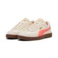 Sneaker PUMA "CLUB II ERA" Gr. 40, weiß (alpine snow, fluro peach pes, gum), Leder, unifarben, Schuhe