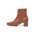 Schlupfboots HENRY STEVENS "Audrey AB50 Businessschuh" Gr. 39, braun Damen Schuhe Stiefelette mit Absatz handgefertigt, Lederschuhe