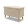 DOMO collection Hocker mit Staufach - Beige