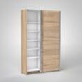 Pol Power Fast Kleiderschrank Holzwerkstoff Dekorfolie 2 Türen 125x195x38 cm