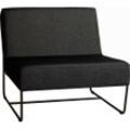 Stern Mia Lounge-Sessel Edelstahl schwarz matt/Bezug Outdoorstoff seidenschwarz