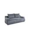 Sun Garden Lenon Schlafsofa 207x94x90 cm mit Stauraumfunktion und Kissen Grau