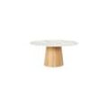 SUNS SOROLO Dining Table Teak/Neolith Natur/Weiß Ø140 cm