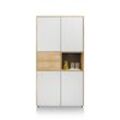 XOOON Darwin Schrank Eiche/Holzwerkstoff Braun/Weiß + LED 205x100x42 cm