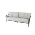 4Seasons Calpi Sofa 3-Sitzer anthrazit inkl. 3 Kissen